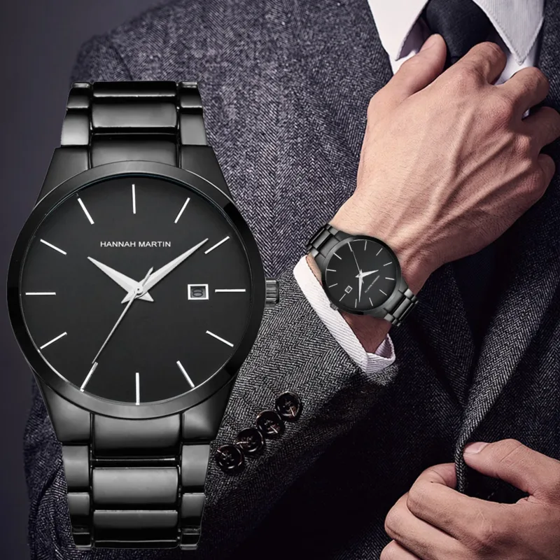 Men Watch Full Black Waterproof