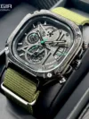 MEGIR Black Quartz Watch for Men